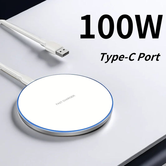 100W Wireless Charger Pad Stand for iPhones, Samsung, Xiaomi Phone Chargers