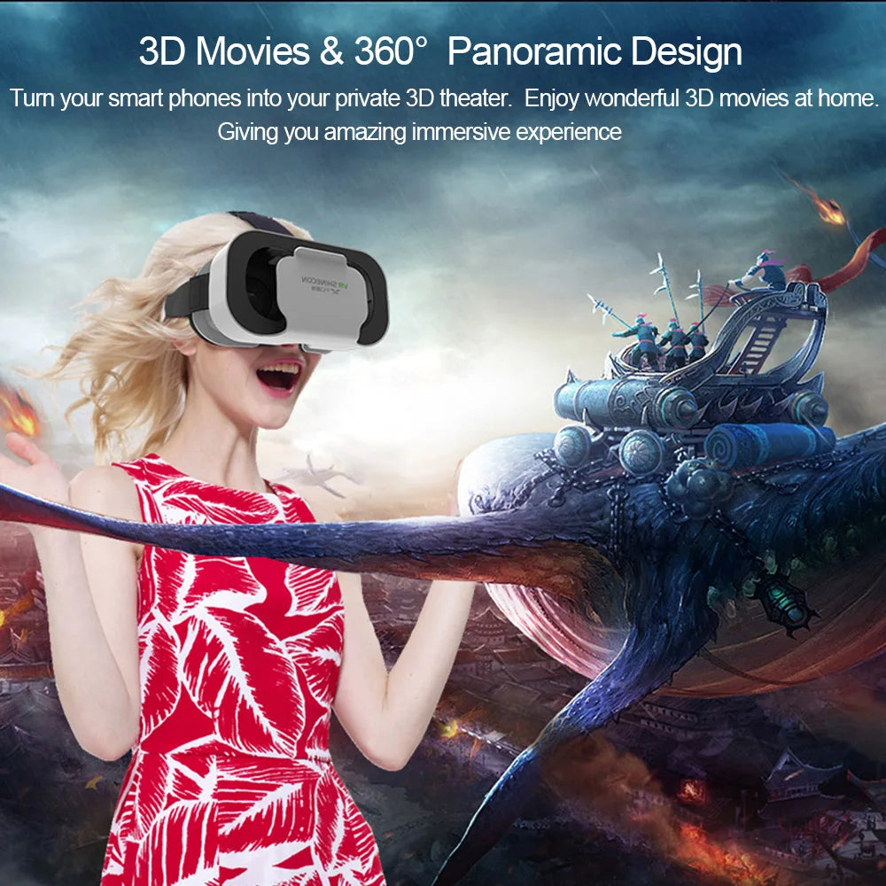 3D Device Helmet Goggles Lenses For Smartphone Smart Phone With Game Controller