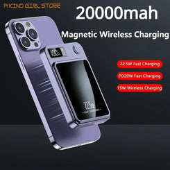 20000mAh Magnetic Qi Wireless Charger Power Bank