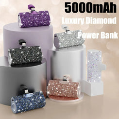 Mini Power Bank with Diamond Shiny