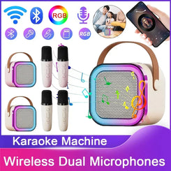 Portable Bluetooth 5.3 PA Speaker System with 1-2 Wireless Microphones